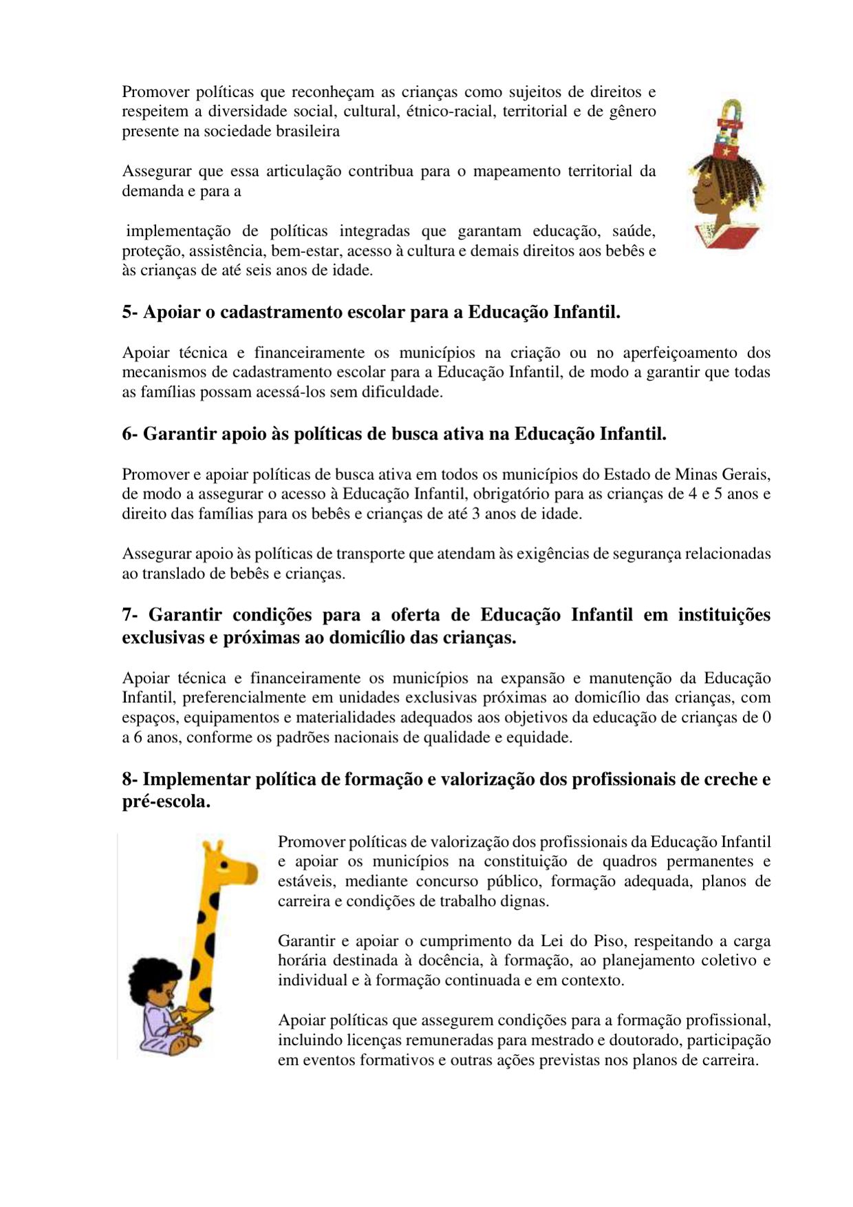 Carta de compromisso com as infâncias e a educação infantil — página 3 de 8